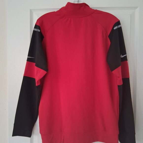 Nike Athletic Jacket Men Large Red Vintage Retro 90s Colourblock - Picture 2 of 8